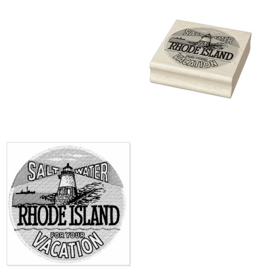 Rhode Island reizen rubberen stempel (Gestempeld)