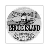 Rhode Island reizen rubberen stempel (Afrduk)