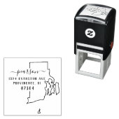 Rhode Island retouradres stempel zelf-inkt (In situ)