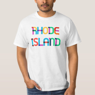 Rhode Island Retro Colorful Pop Art 80s T-shirt