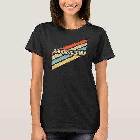 Rhode Island Retro Premium T-shirt (Voorkant)