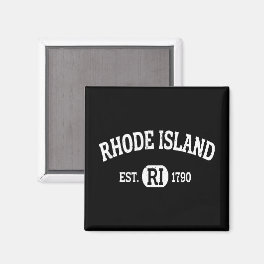 Rhode Island Retro  Rhode Island Ri Magneet (Voorkant / Achterkant)