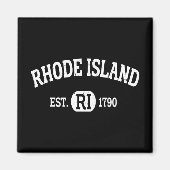 Rhode Island Retro  Rhode Island Ri Magneet (Voorkant)