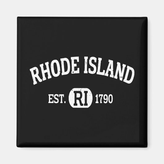 Rhode Island Retro  Rhode Island Ri Magneet (Voorkant)