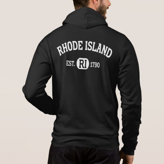 Rhode Island Retro Vintage Rhode Island  Hoodie (Achterkant)