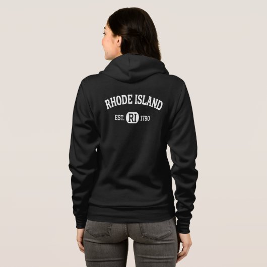 Rhode Island Retro Vintage Rhode Island  Hoodie (Achterkant volledig)
