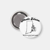 RHODE ISLAND - "RHODE ISLAND STATE MOTTO" T-shirts Magneet (Voorkant / Achterkant)