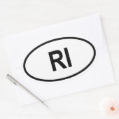 Rhode Island "RI" Ovale Sticker (Envelop)