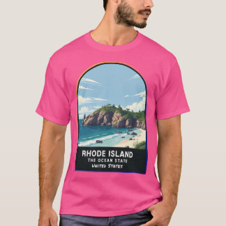 Rhode Island (RI) staat in de Verenigde Staten van T-shirt