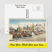 Rhode Island, Rocky Point Park Briefkaart (Voorkant / Achterkant)