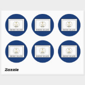 Rhode Island Ronde Sticker (Vel)