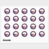 Rhode Island Ronde Sticker (Vel)