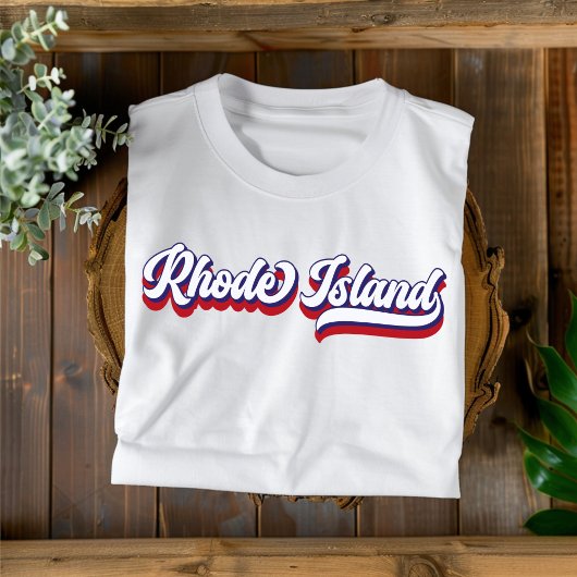 Rhode Island Rood Wit en Blauw T-shirt