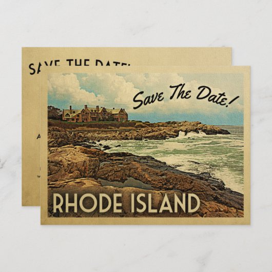 Rhode Island Save the Date Briefkaarten (Voorkant / Achterkant)