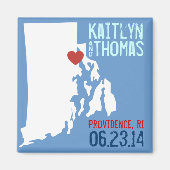 Rhode Island Save the Date - stad Magneet (Voorkant)