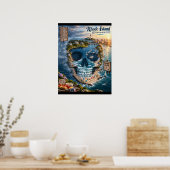 Rhode Island Schedel Kunstprint | State of Mind Poster (Keuken)