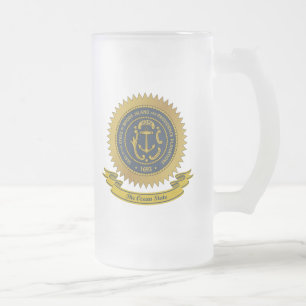 Rhode Island Seal Matglas Bierpul