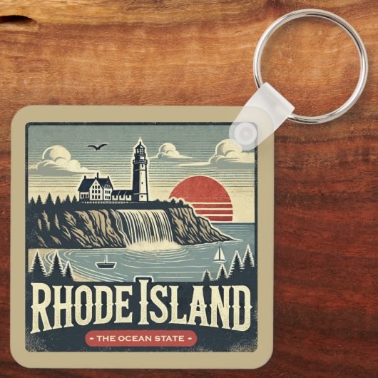 Rhode Island Sleutelhanger (Achterkant)