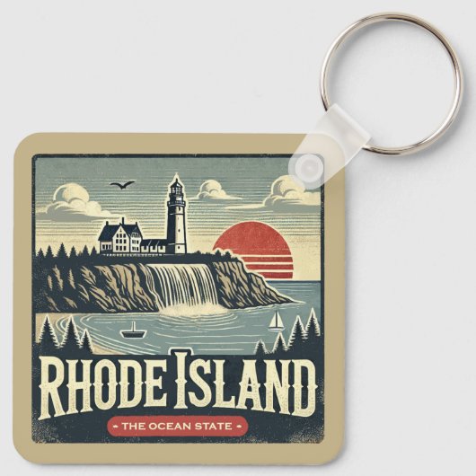 Rhode Island Sleutelhanger (Achterkant)