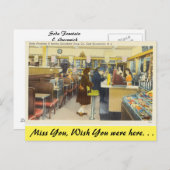 Rhode Island, Soda Fountain, E. Greenwich Briefkaart (Voorkant / Achterkant)