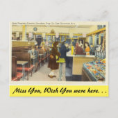 Rhode Island, Soda Fountain, E. Greenwich Briefkaart (Voorkant)