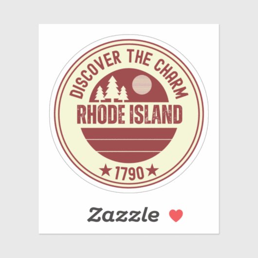Rhode Island Souvenir - RI State Gift Sticker (Vel)