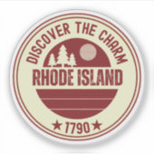 Rhode Island Souvenir - RI State Gift Sticker (Voorkant)