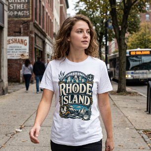 Rhode Island Staatserfgoed Kustzeilvaart Kunst T-shirt