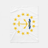 Rhode Island Staatsvlag Fleece Deken (Voorkant)