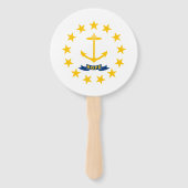 Rhode Island Staatsvlag Handwaaier (Achterkant)