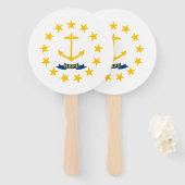 Rhode Island Staatsvlag Handwaaier (Voorkant en achterkant)