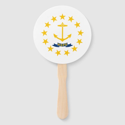 Rhode Island Staatsvlag Handwaaier (Voorkant)