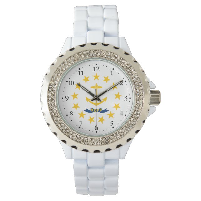 Rhode Island Staatsvlag Horloge (Voorkant)