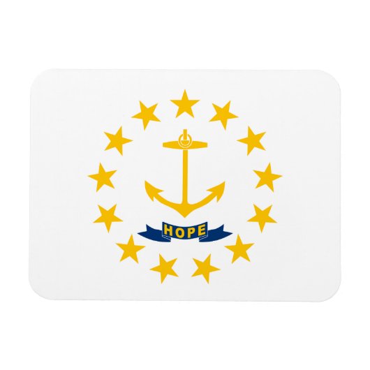 Rhode Island Staatsvlag Magneet (Horizontaal)