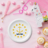 Rhode Island Staatsvlag Papieren Bordje (Feest)
