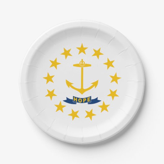 Rhode Island Staatsvlag Papieren Bordje (Voorkant)