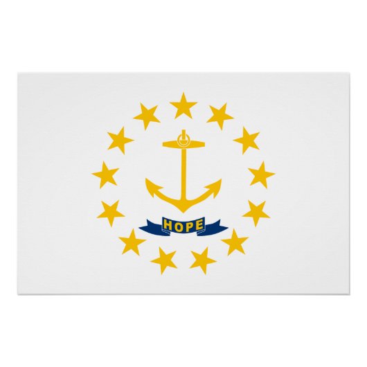 Rhode Island Staatsvlag Perfect Poster (Voorkant)
