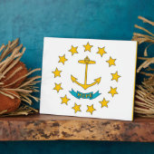 Rhode Island Staatsvlag Plaquette Fotoplaat (Zijkant)