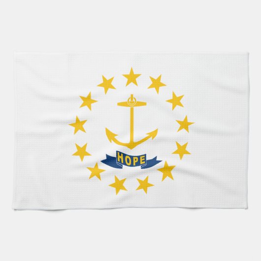 Rhode Island Staatsvlag Theedoek (Horizontaal)
