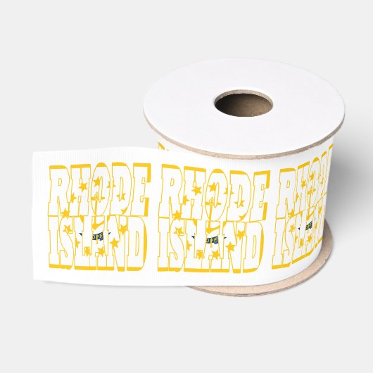 Rhode Island staatsvlag typografie ontwerp Grosgrain Lint (Spoel)