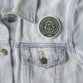 Rhode Island Staatszegel Ronde Button 5,7 Cm (In situ)
