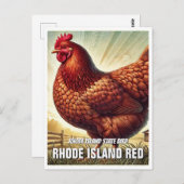Rhode Island State Bird Rhode Island Rood Briefkaart (Voorkant / Achterkant)