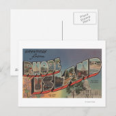 Rhode Island (State Capital/Flower) Briefkaart (Voorkant / Achterkant)