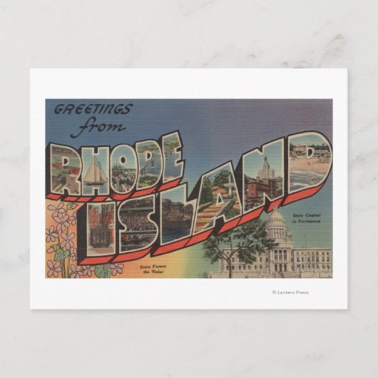 Rhode Island (State Capital/Flower) Briefkaart (Voorkant)