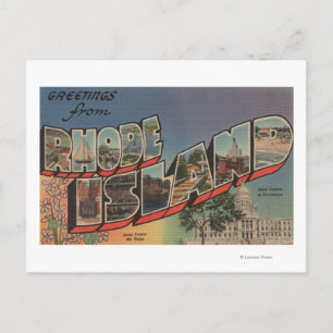 Rhode Island (State Capital/Flower) Briefkaart