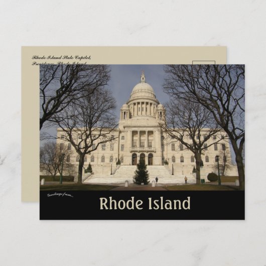Rhode Island State Capitol Providence Rhode Briefkaart (Voorkant / Achterkant)