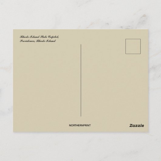Rhode Island State Capitol Providence Rhode Briefkaart (Achterkant)
