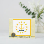 Rhode Island State Flag and Seal Briefkaart (Staand voorkant)
