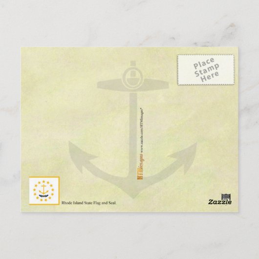 Rhode Island State Flag and Seal Briefkaart (Achterkant)