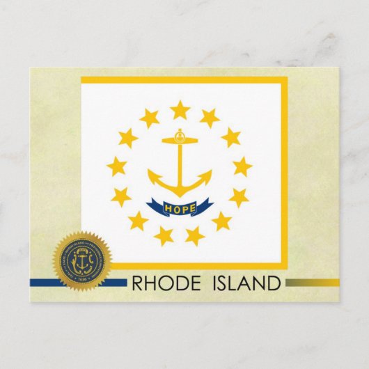 Rhode Island State Flag and Seal Briefkaart (Voorkant)